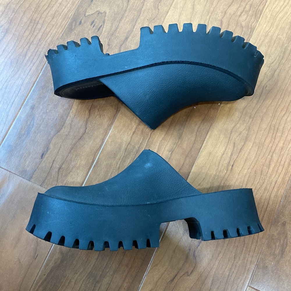 Jeffrey Campbell Black Platform Clog Mules - Picture 3 of 7